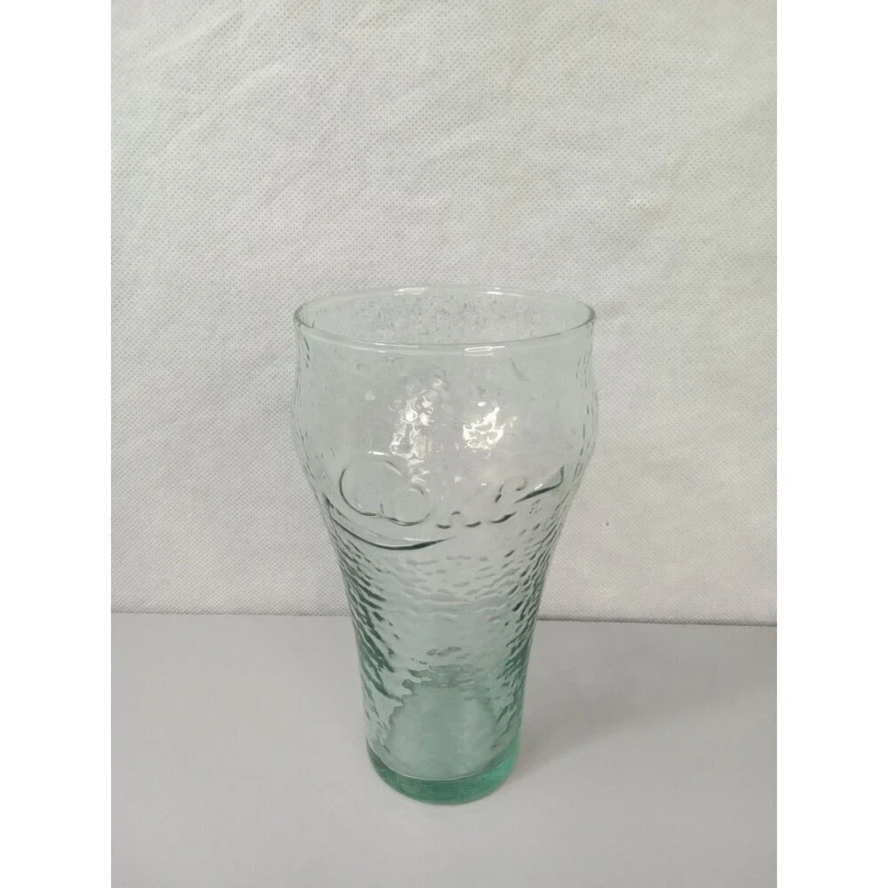 Vintage 16 oz Coca-Cola Glass Pebbled Dimpled Textured Georgia Green COKE